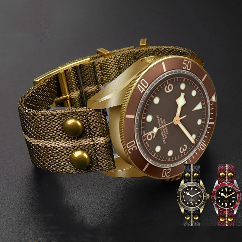 Nato Strap Nylon - Correa de reloj Retro con remaches