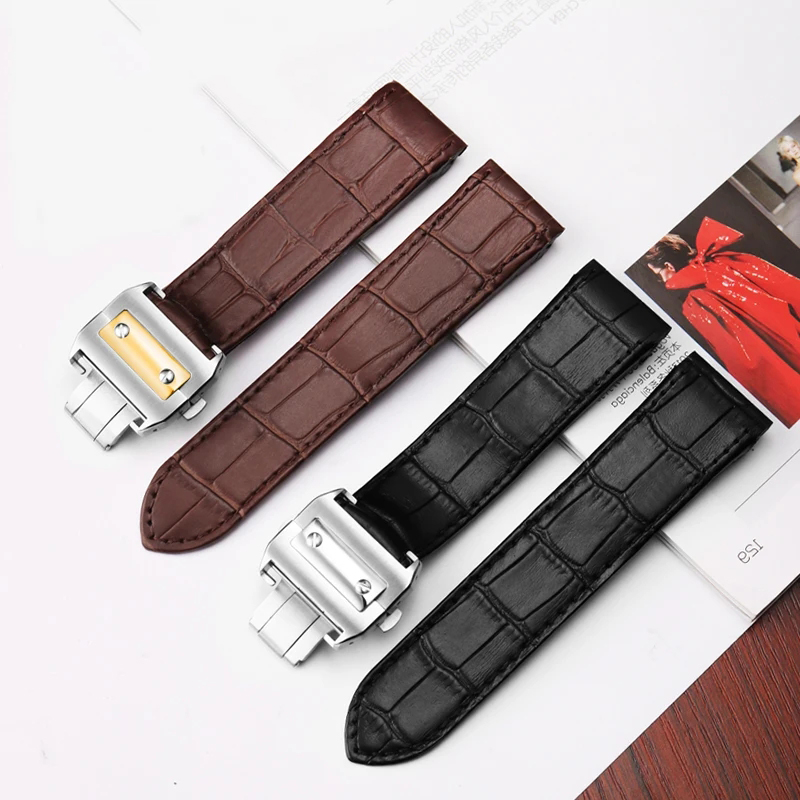 Cartier Watch Santos - Correa de reloj de piel de