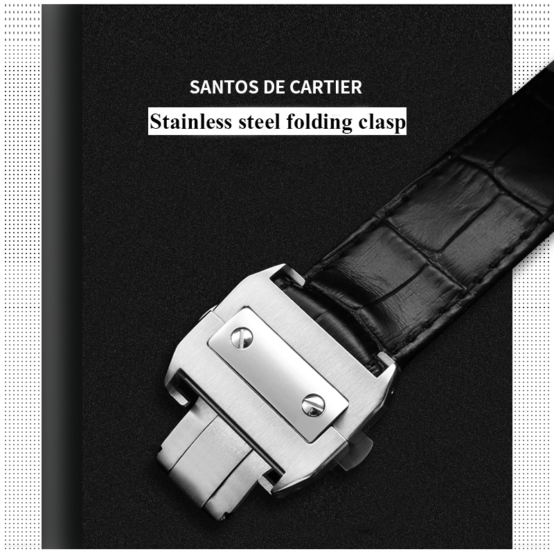 Correa de reloj de piel de vac - Cartier Watch Santos reseña y precio
