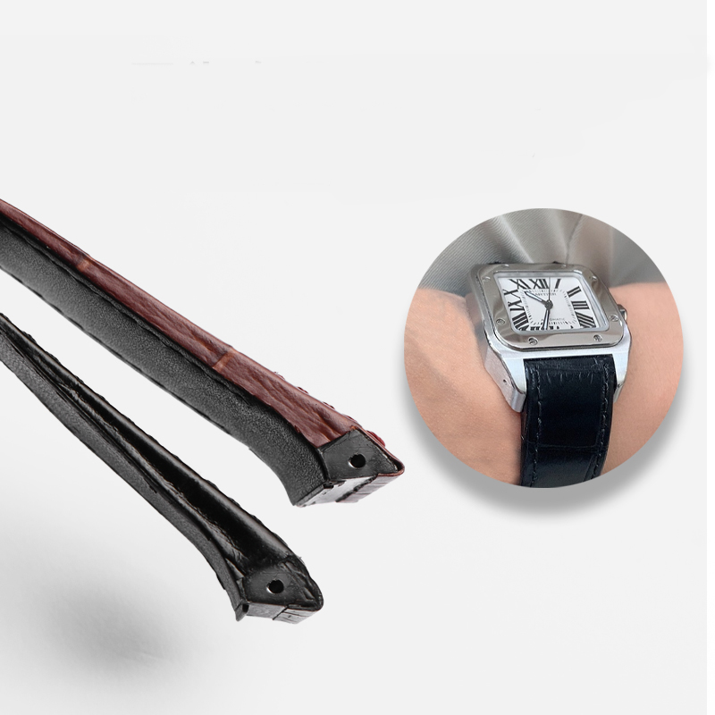 Correa de reloj de piel de vac - Cartier Watch Santos reseña y precio